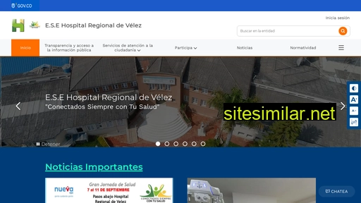esehospitalvelez-santander.gov.co alternative sites