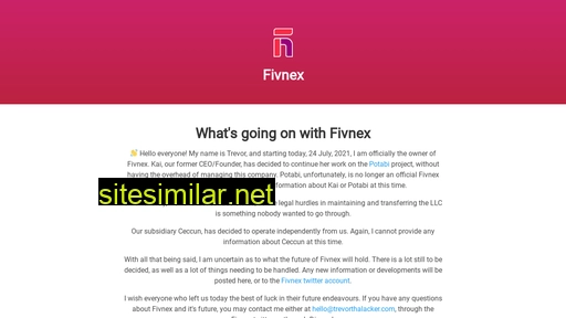 Fivnex similar sites