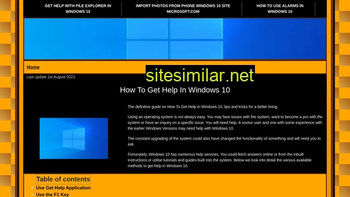 How-to-get-help-in-windows-10 similar sites