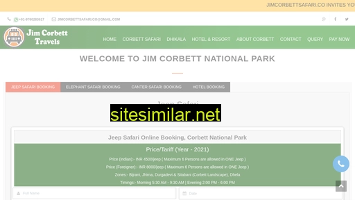 jimcorbettsafari.co alternative sites