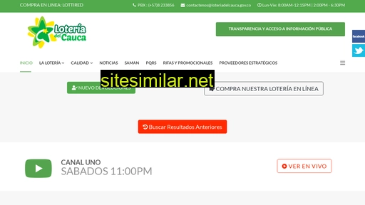 Loteriadelcauca similar sites