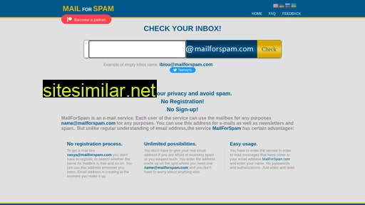 mailforspam.co alternative sites