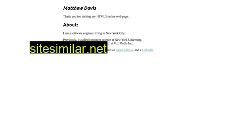 Matthewdavis similar sites