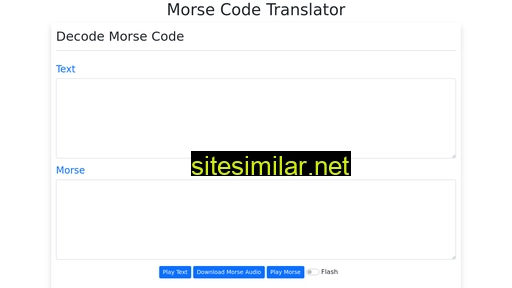 morsecodetranslator.co alternative sites