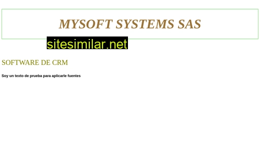 mysoft.com.co alternative sites