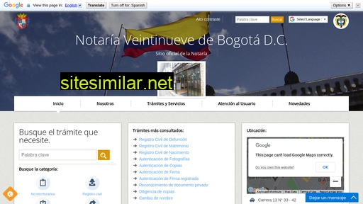 notaria29bogota.com.co alternative sites