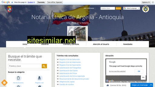 notariaunicaargelia-antioquia.com.co alternative sites
