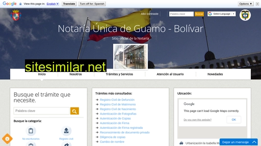 notariaunicaguamo-bolivar.com.co alternative sites