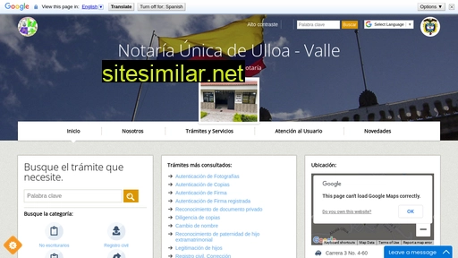notariaunicaulloa.com.co alternative sites