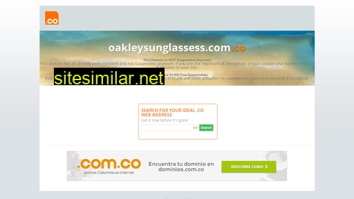 oakleysunglassess.com.co alternative sites