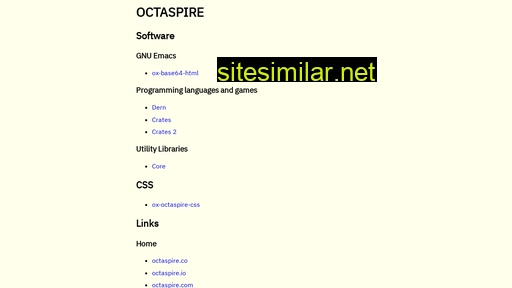 Octaspire similar sites