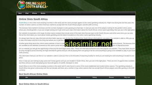 Onlineslotssouthafrica similar sites