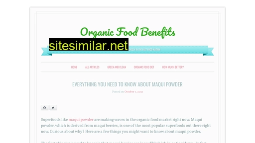 organicfoodbenefits.co alternative sites