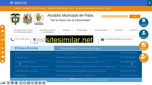 patia-cauca.gov.co alternative sites