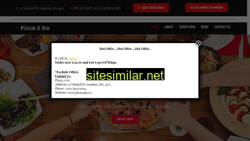 Pizza2go similar sites