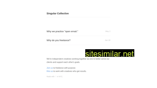Singularcollective similar sites