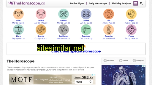 thehoroscope.co alternative sites