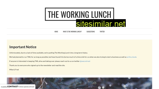 theworkinglunch.co alternative sites