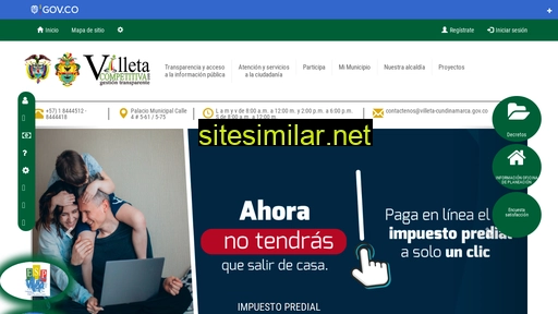 villeta-cundinamarca.gov.co alternative sites