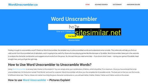 wordunscrambler.co alternative sites