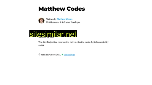 matthew.codes alternative sites