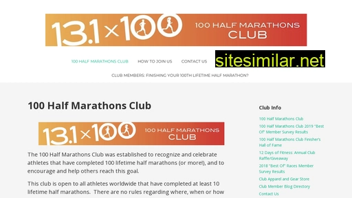 100halfmarathonsclub.com alternative sites