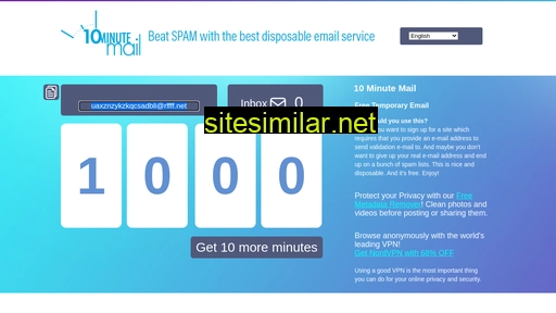 10minutemail.com alternative sites