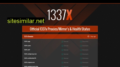 1337xmirror.com alternative sites