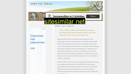 2008taxtables.com alternative sites