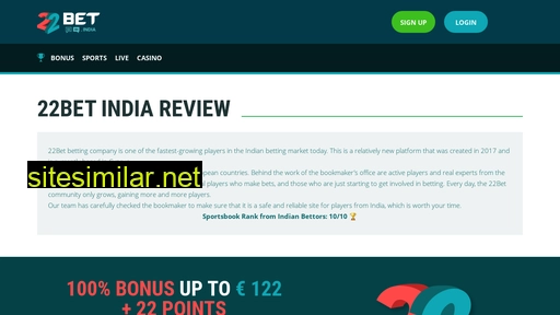 22bet-india.com alternative sites