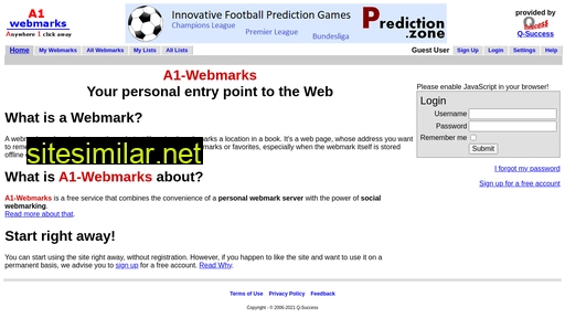 a1-webmarks.com alternative sites