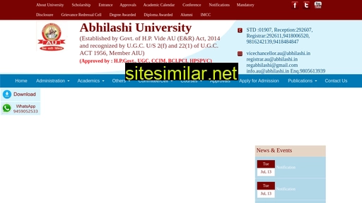 abhilashiuniversity.com alternative sites