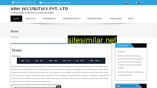 abmsecurities-pk.com alternative sites
