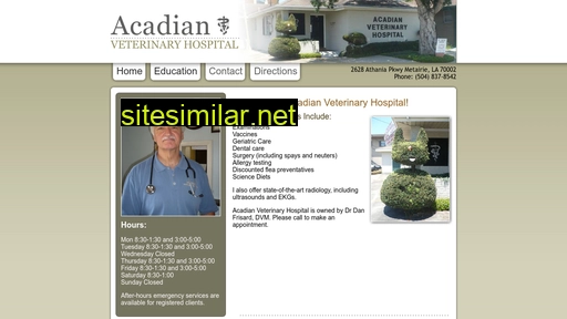 acadianveterinaryhospital.com alternative sites