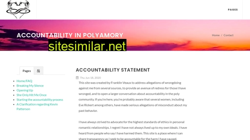 Accountabilityinpolyamory similar sites
