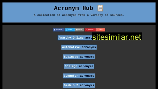 Acronym-hub similar sites