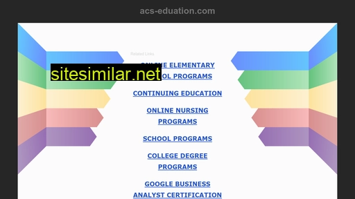 Acs-eduation similar sites