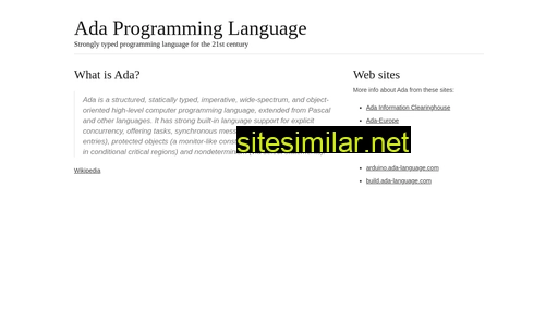 ada-language.com alternative sites