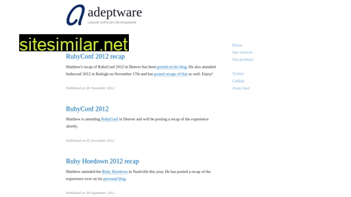 Adeptware similar sites