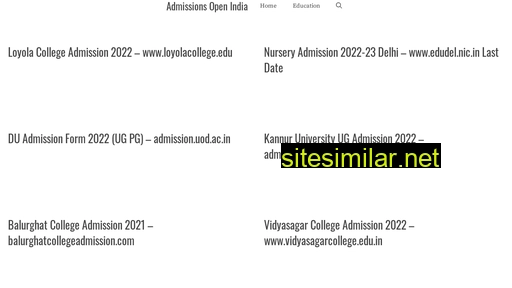 admissionsopenindia.com alternative sites