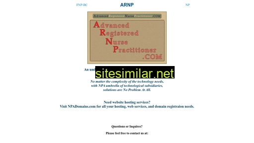 Advancedregisterednursepractitioner similar sites