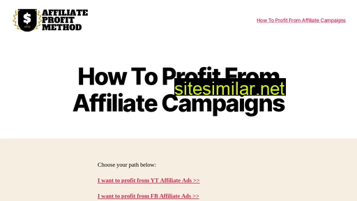 affiliateprofitmethod.com alternative sites