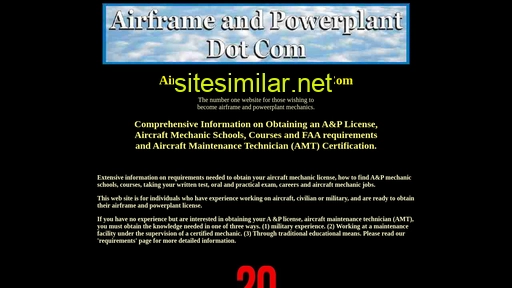 Airframeandpowerplant similar sites