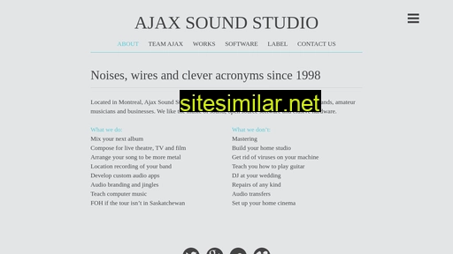 Ajaxsoundstudio similar sites