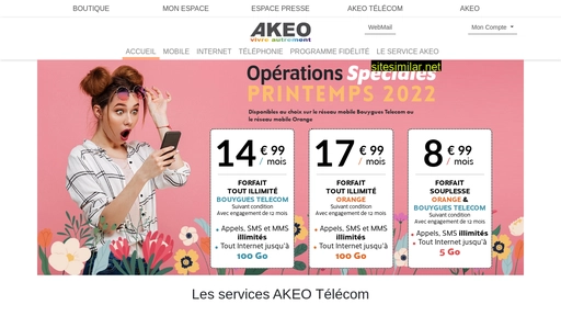 akeotelecom.com alternative sites
