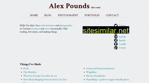 alexpounds.com alternative sites