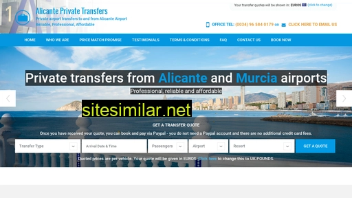 alicanteprivatetransfers.com alternative sites