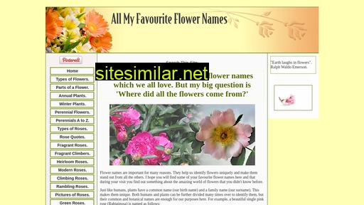 all-my-favourite-flower-names.com alternative sites