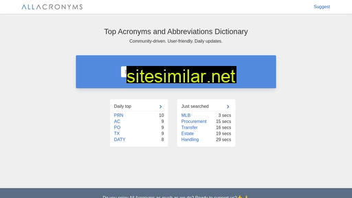 allacronyms.com alternative sites