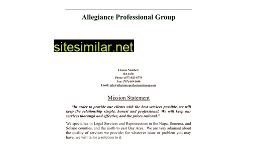 allegianceprofessionalgroup.com alternative sites